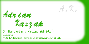 adrian kaszap business card